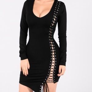 Black asymmetrical dress